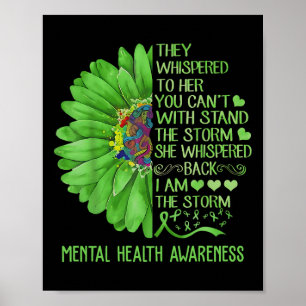 Probleme bei der psychischen Gesundheit Sonnenblum Poster