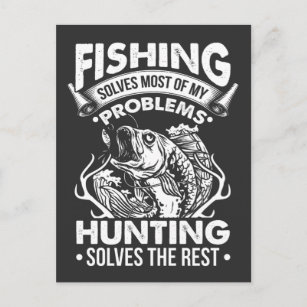 Probleme der Fischerei und der Jagd Sarkastische F Postkarte