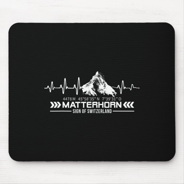 Problemhorn Schweiz Alpen Zermatt Wandern Berge Mousepad (Vorne)