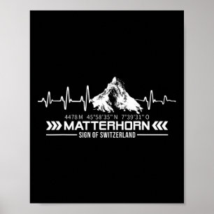 Problemhorn Schweiz Alpen Zermatt Wandern Berge Poster