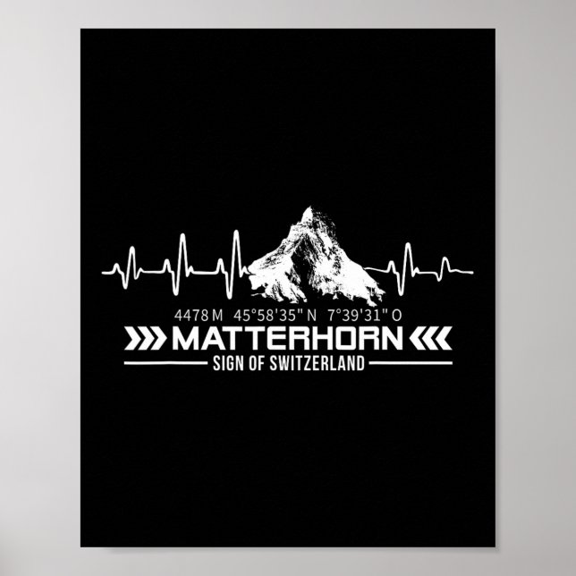 Problemhorn Schweiz Alpen Zermatt Wandern Berge Poster (Vorne)