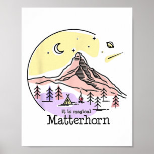 Problemhorn Zermatt Schweiz Berg Wandern Skifahren Poster