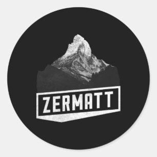 Problemhorn Zermatt Schweiz Skifahren Holiday Mou Runder Aufkleber