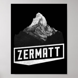 Problemhorn Zermatt Schweiz Skiferien Mou Poster