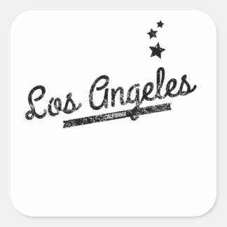 Problemloses Retro Los Angeles Logo Quadratischer Aufkleber