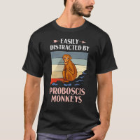 Proboscis Affe Funny Long Nosed Affen