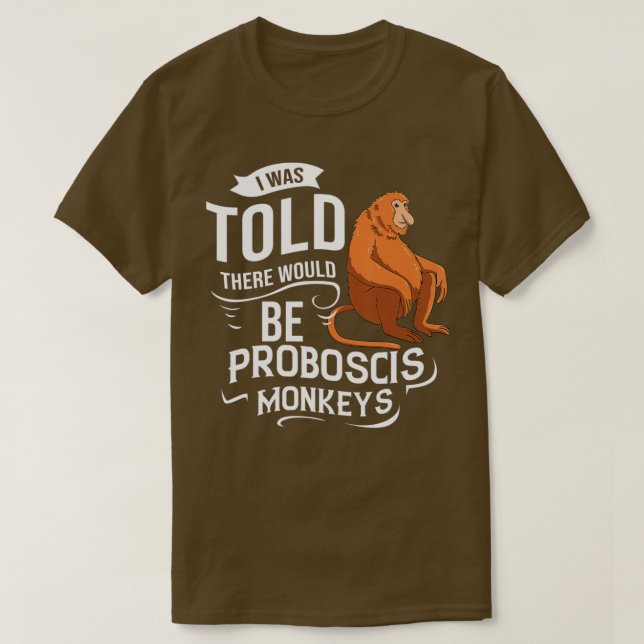 Proboscis Affe Funny Long Nosed Affen T-Shirt (Design vorne)