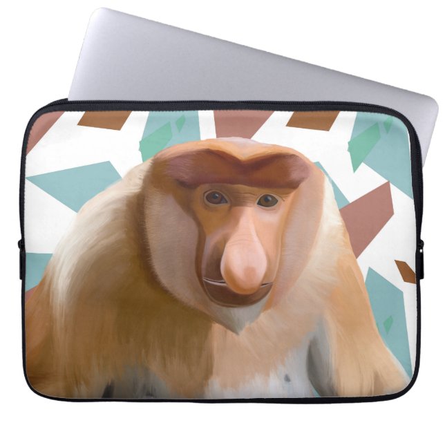 Proboscis-Affe gefährdete Arten Laptopschutzhülle (Vorderseite)