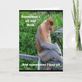 Proboscis Monkey - Happy Birthday Karte