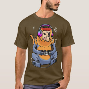 Proboscis Monkey Video Game Gaming  Long Nosed Mon T-Shirt