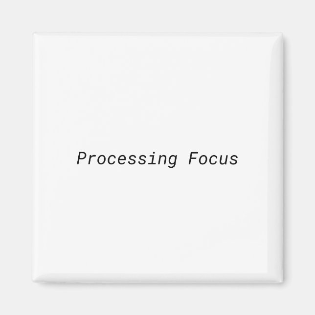 Processing Focus Minimalistische Schreibmaschine  Magnet (Vorne)