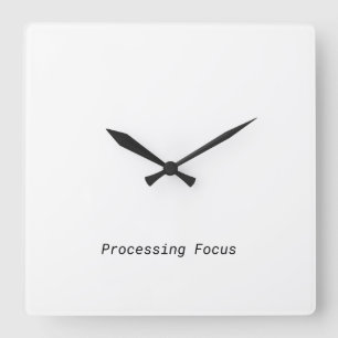 Processing Focus Minimalistische Schreibmaschine  Quadratische Wanduhr