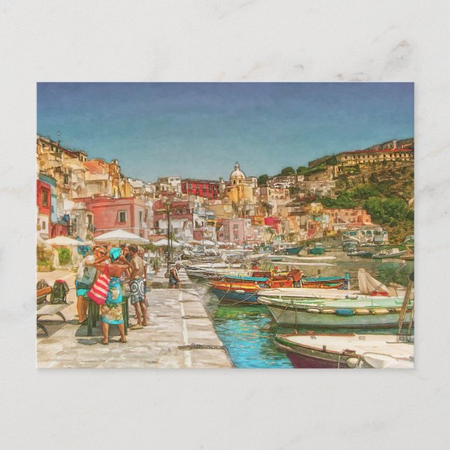 Procida Island, Italien Canvas Print Postkarte (Vorderseite)