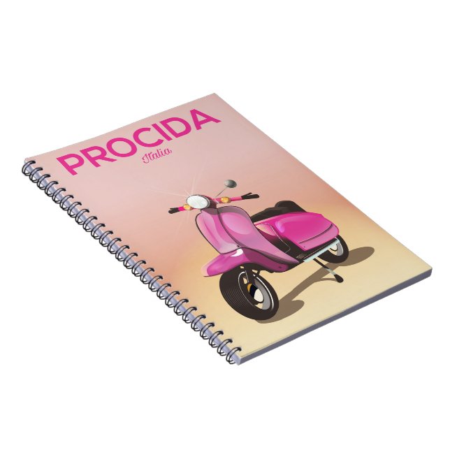 Procida Italien Roller Urlaub Poster Notizblock (Rechte Seite)