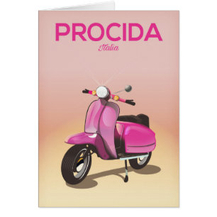 Procida Italien Roller Urlaubs Poster