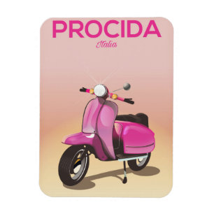 Procida Italien Roller Urlaubs Poster Magnet
