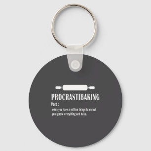 Procrastibaking Lustige Definition - Backliebhaber Schlüsselanhänger