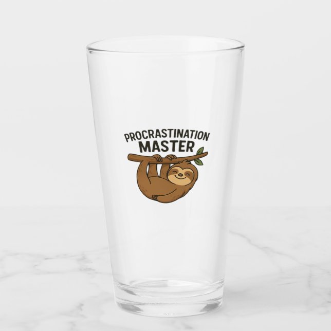 Procrastination Master Classic T-Shirt Glas (Vorderseite)