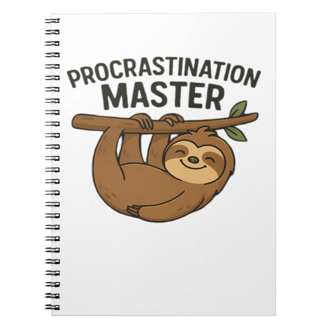 Procrastination Master Classic T-Shirt Notizblock (Vorderseite)