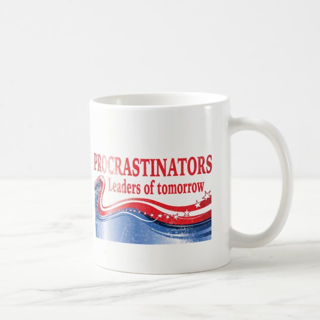 Procrastinators - Führer der Morgen-Kaffee-Tassen Tasse (Rechts)