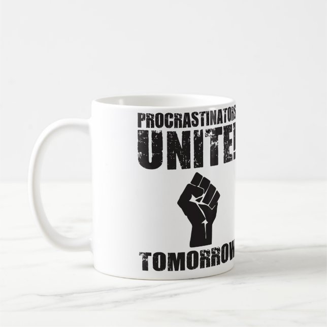 Procrastiners vereint morgen tasse (Links)