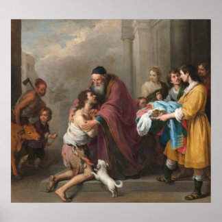 Prodigal Son - Bartolomé Murillo Kunstgedicht Poster