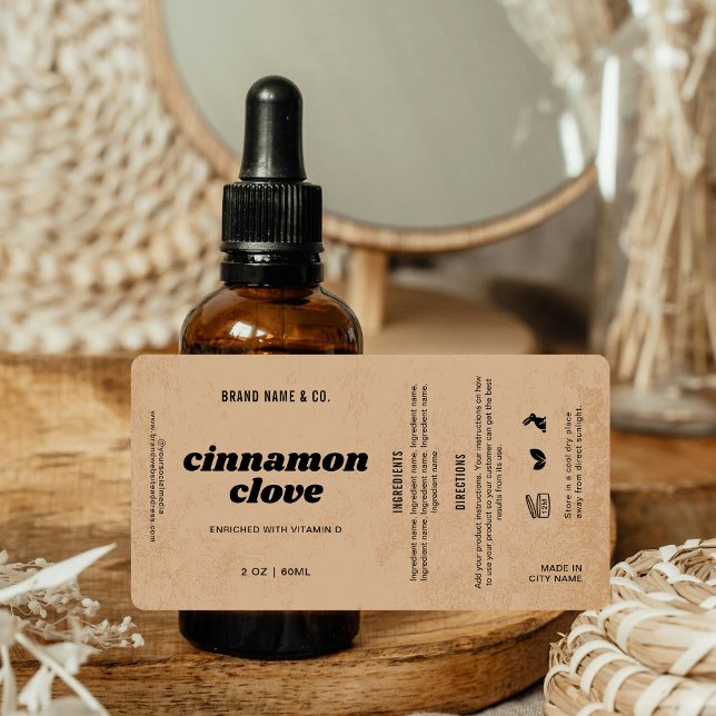  Product Customizable Brown Rustic Label (Von Creator hochgeladen)