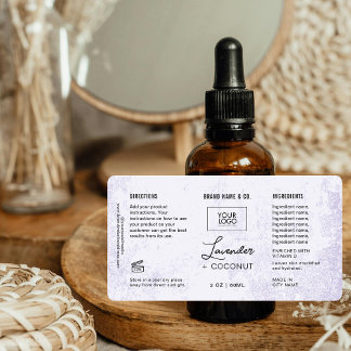 Product Customizable Lavender Rustic Label