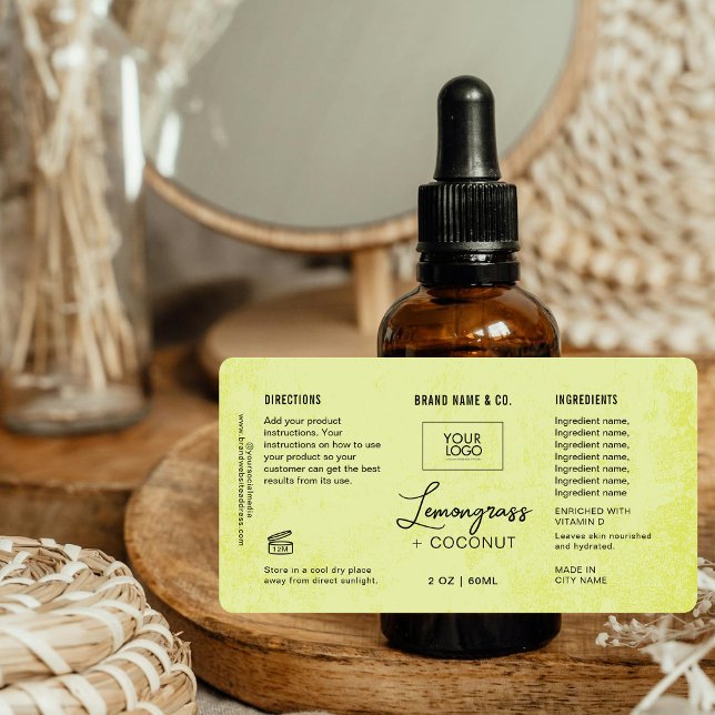  Product Customizable Lemon Green Rustic Label (Von Creator hochgeladen)