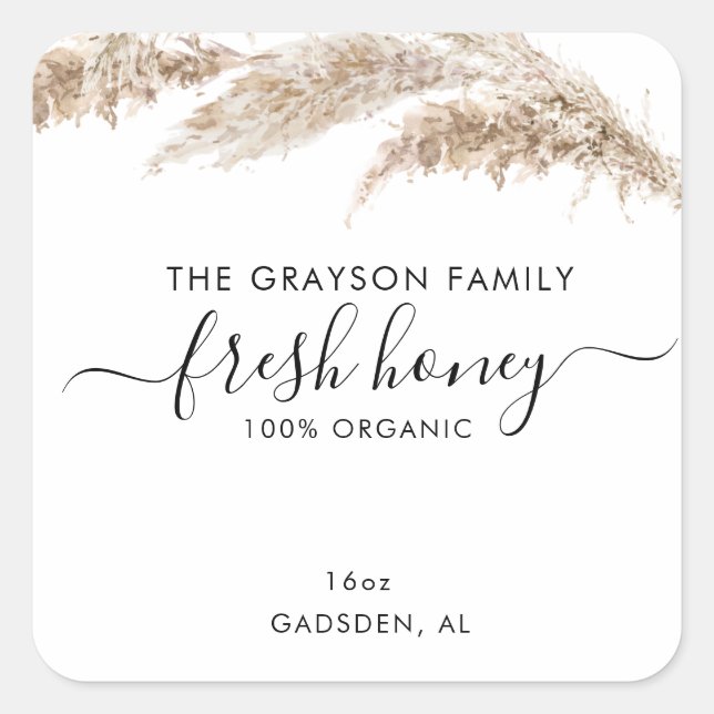 Product Labels Quadratischer Aufkleber (Vorderseite)