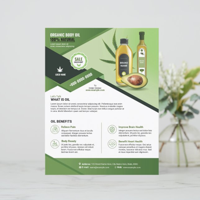 Product Promotion Flyer Template  (Stehend Vorderseite)