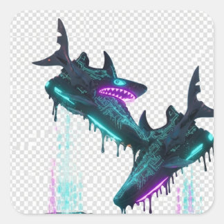 Product Title: Vintage Echoes | Antique Typewriter Quadratischer Aufkleber