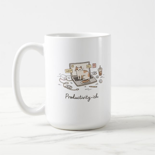 Productivity-ish Work From Home Funny  Kaffeetasse (Links)