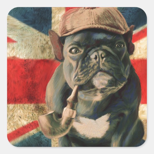 Produkt anpassen quadratischer aufkleber (Vorderseite)