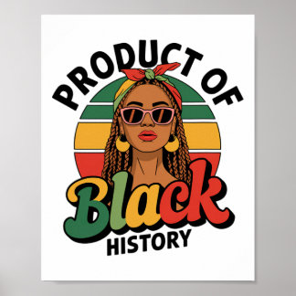 Produkt der schwarzen Geschichte Stolz Afro Melani Poster