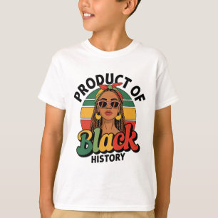 Produkt der schwarzen Geschichte Stolz Afro Melani T-Shirt