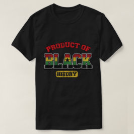 Produkt der schwarzen Geschichte Vintage-Typografi T-Shirt