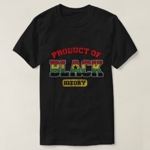 Produkt der schwarzen Geschichte Vintage-Typografi T-Shirt
