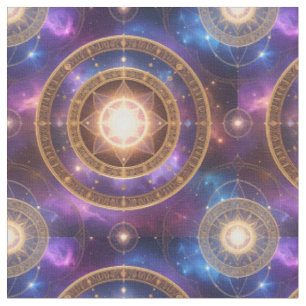 Produkt Detaillierte goldene kosmische Astrologie- Stoff