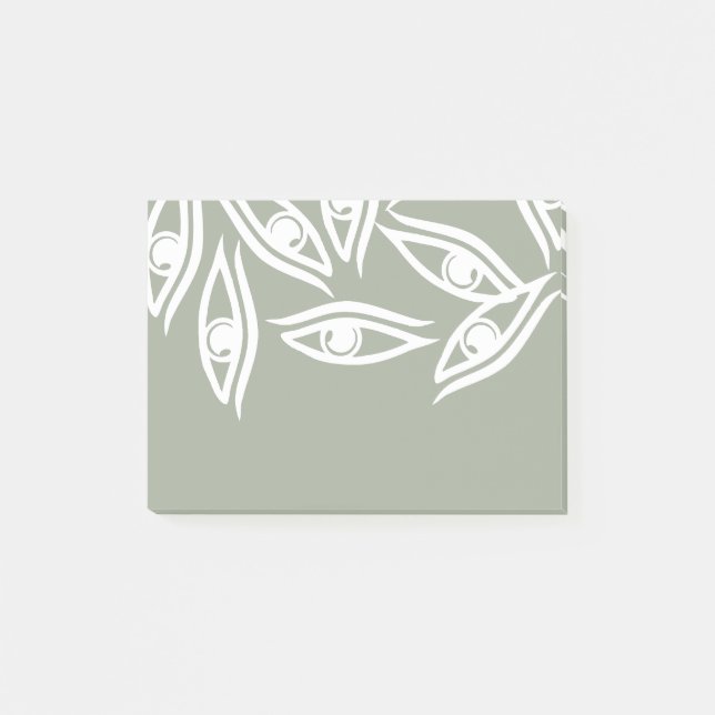 Produkt "Funky Eye Muster" Post-it Klebezettel (Vorderseite)