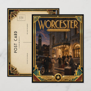 Produkt Titel Worcester Massachusetts Vintage Art Postkarte