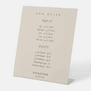 Produkt- und Preislisten-Preisschild Sockelschild