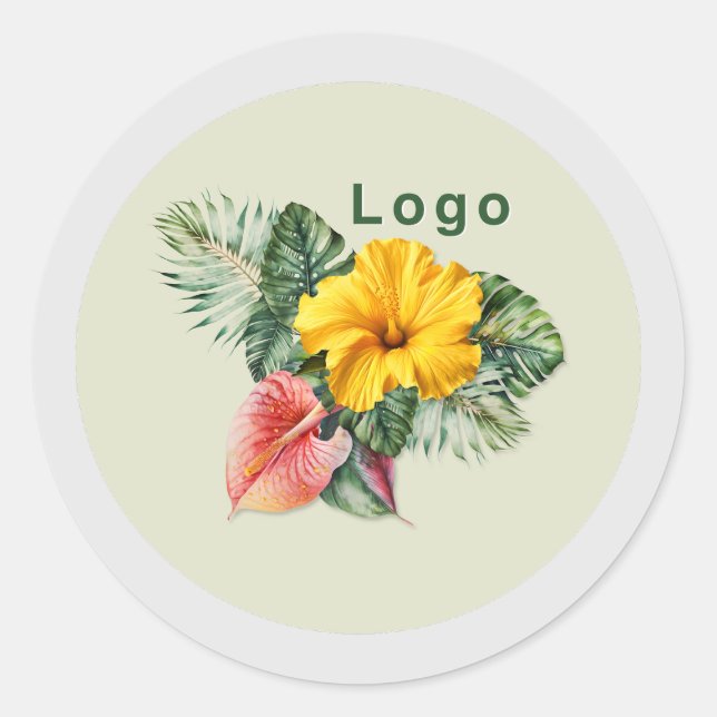 Produktaufkleber für runde Logos (Vorderseite)