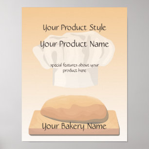 Produktbezeichnung für Brotbackwaren Poster