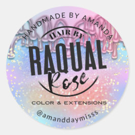 Produktdesign für Holografen und Tropfen für kunde Runder Aufkleber