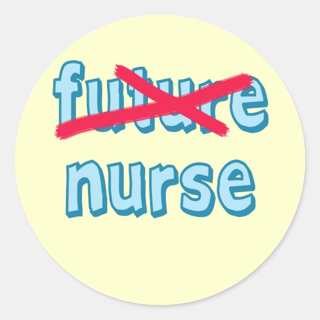 Produkte für den Abschluss von Krankenschwestern Runder Aufkleber (Vorderseite)