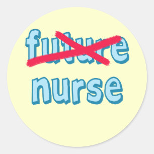 Produkte für den Abschluss von Krankenschwestern Runder Aufkleber