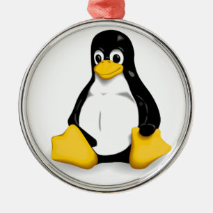 Produkte Linuxs Tux Ornament Aus Metall