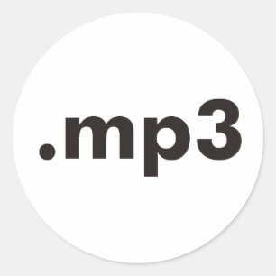 Produkte mp3 u. Entwürfe! Runder Aufkleber