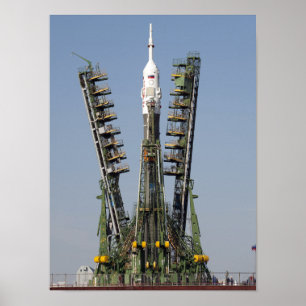 Produkteinführungs-Baugerüst wird in Platz Poster